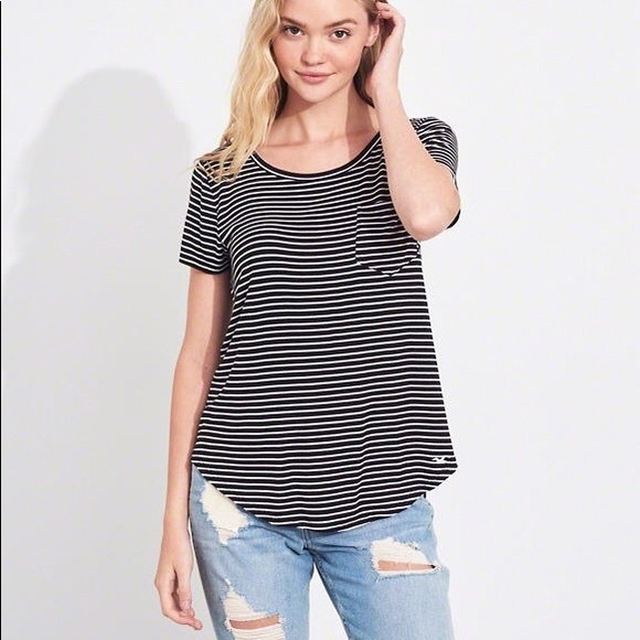 Hollister Stripped T-Shirt Size Small - Picture 5 of 5